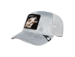 BASEBALL CAP IN VELLUTO WOLF MAVERICK GRIGIO